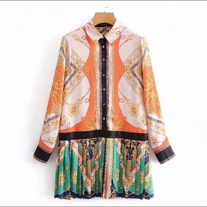 Vintage Style Women's Dress Free Size Retro Print